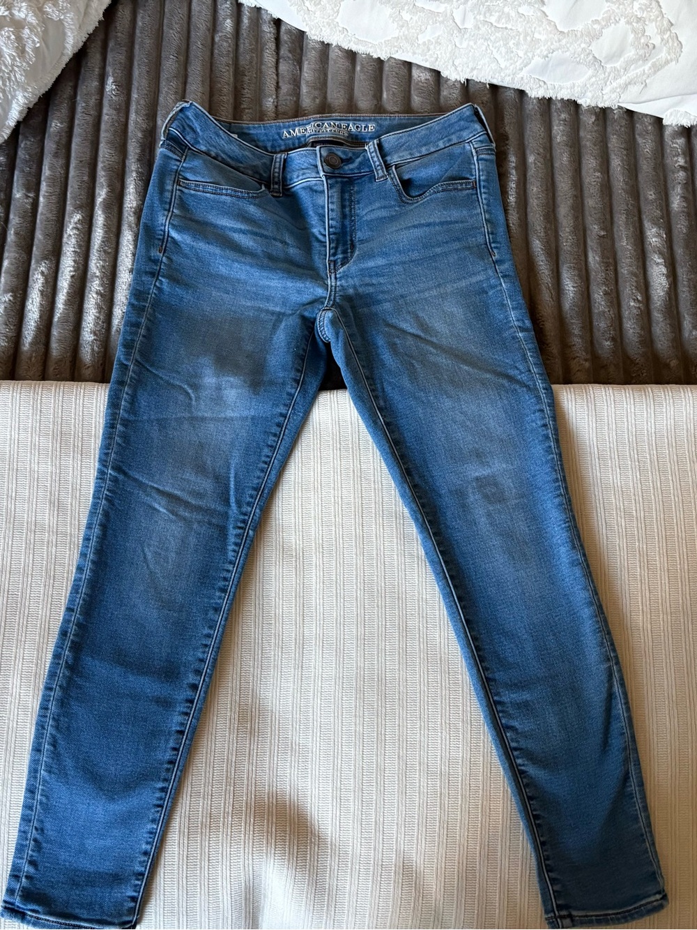 American Eagle Outfitters Blue Women's Jean Jeggings Super Stretch 6 Short